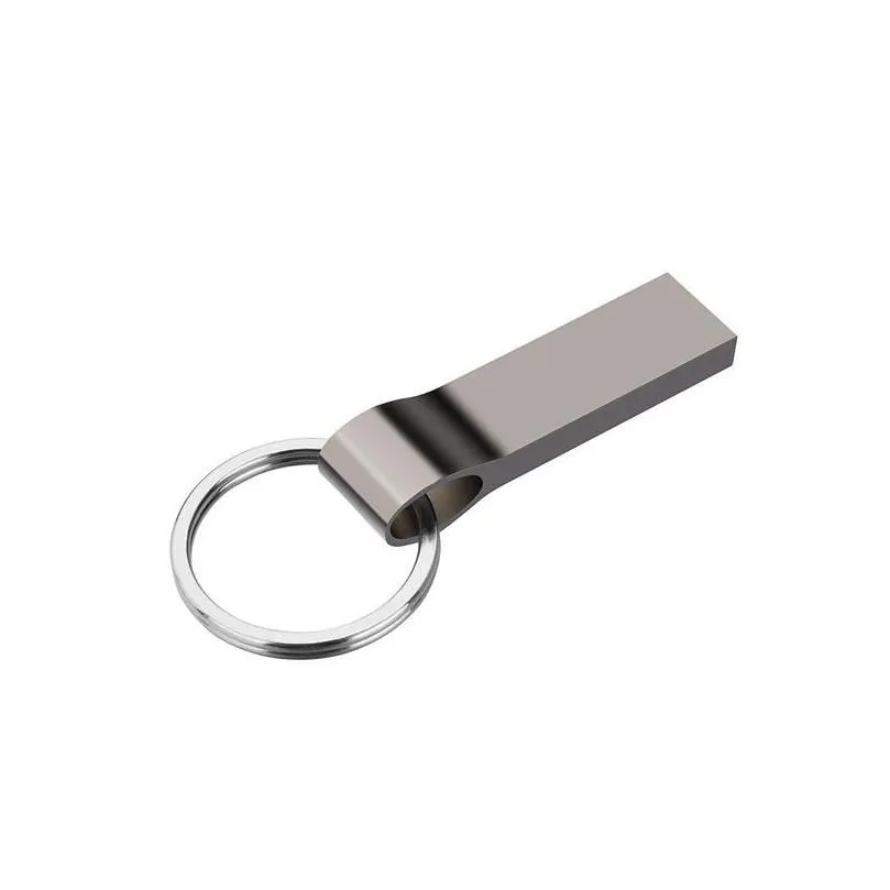 Usb Flash Drives Drive 128Gb 64Gb 8Gb 16Gb With Keychain 2.0 Pendrive 32Gb Waterproof Memory Stick Drop Delivery Computers Networking