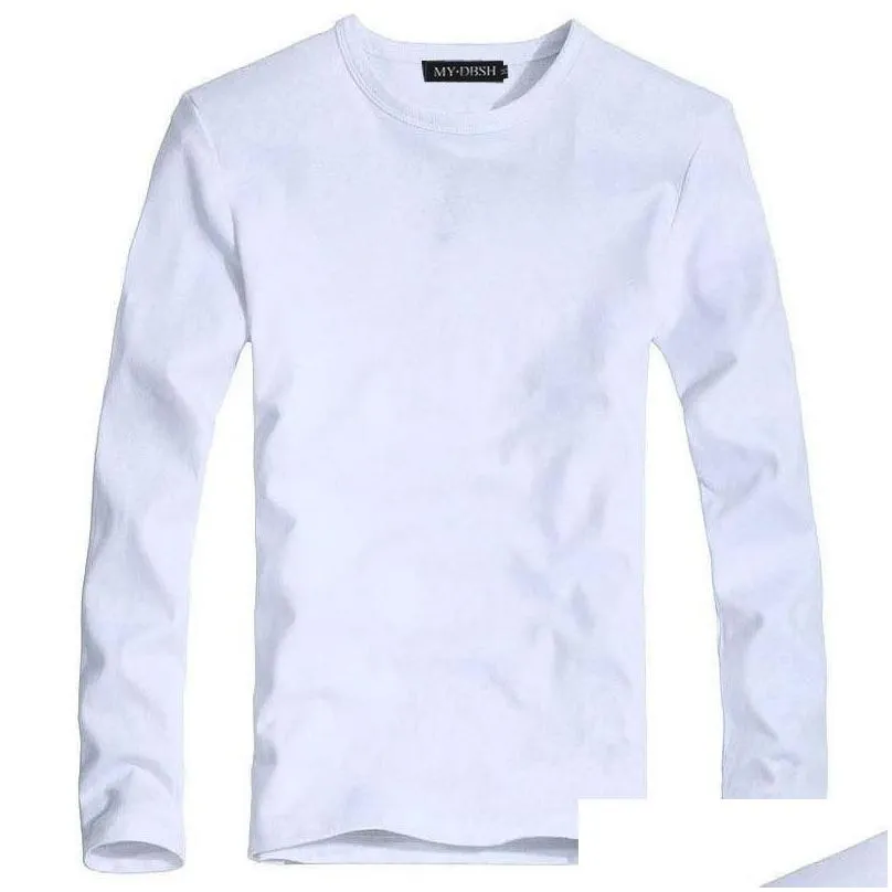 Men`S T-Shirts Mens T Shirt Cotton Long Sleeve V Neck Men V-Neck T-Shirt Mticolor Casual Drop Delivery Apparel Clothing Tees Polos Dh3Iv
