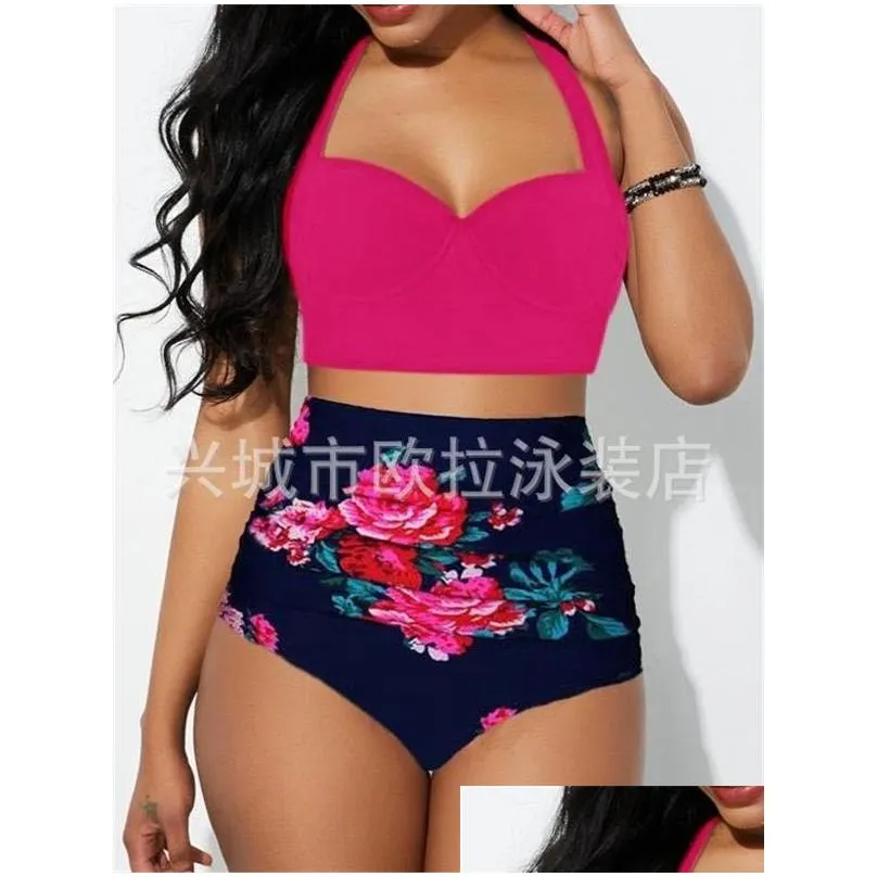 Women`S Swimwear Colors Women Two Piece Swimsuit Print Strapless Band Y Beach Style Summer Bathing Suits Womens Drop Delivery Apparel Dh1Qh