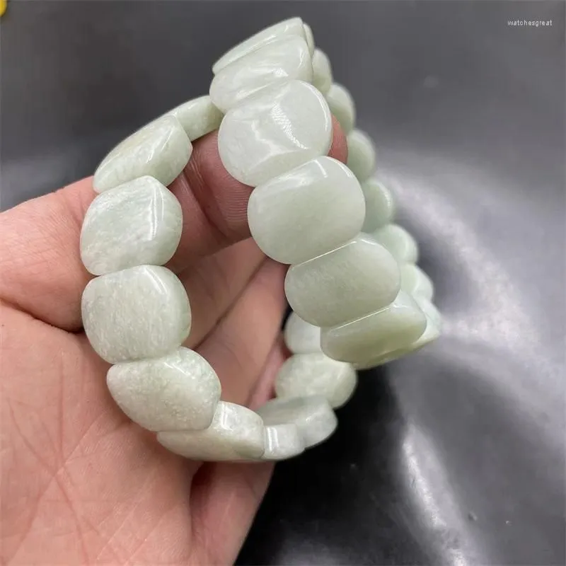 Strand Natural Jade Xiuyan Bracelet For Men And Women