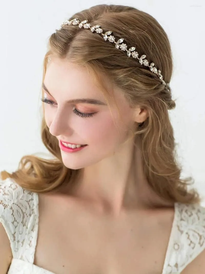 Hair Clips Burst Style Bride`s Headdress Rhinestone Rope Band Wedding Ornament Handmade Jewelry