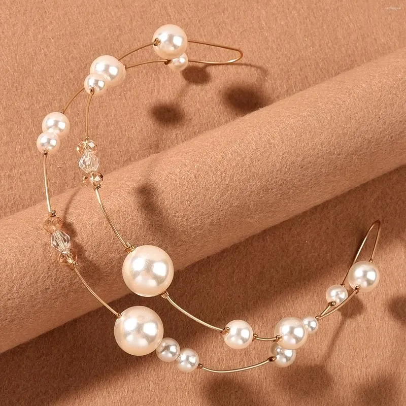 Hair Clips Vintage Bride Wedding Hairbands Freshwater Pearls Vine Two-layer Design Exquisite Crystal Intersperse Women Jewelry