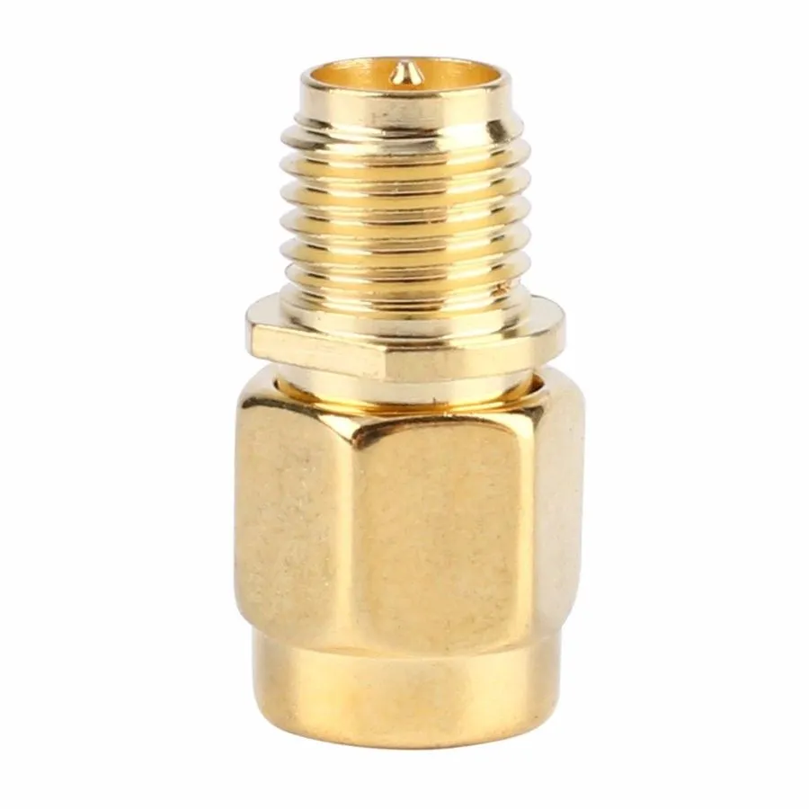 For RF Coaxial Cable Gold Plated Color RP SMA Female Jack to SMA Male Plug Straight Mini Jack Plug Wire Connector Adapter