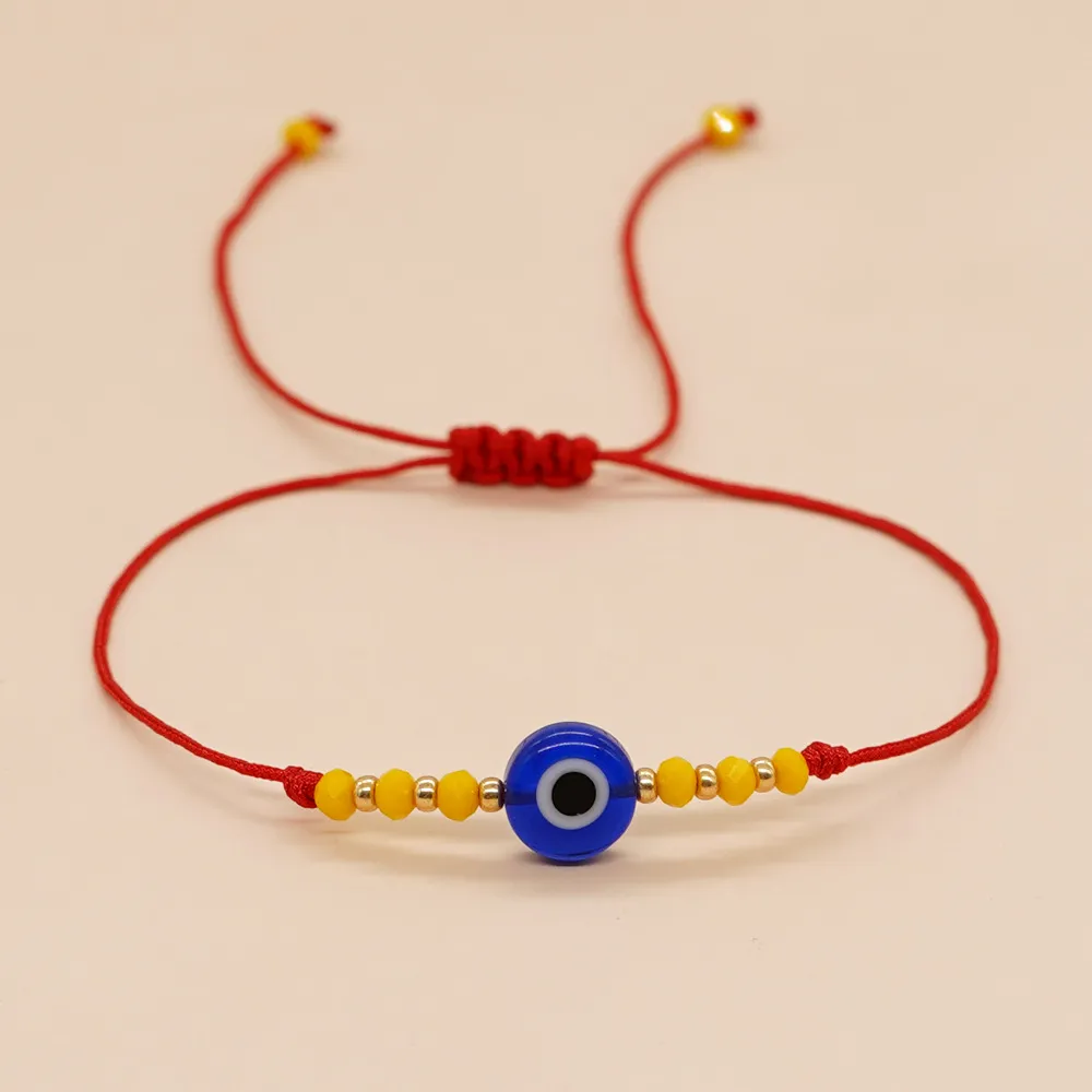 Charm Bracelets Turkish Lucky Evil Red Eye Men Women Handmade Jewelry Female Drop Delivery Otzbs