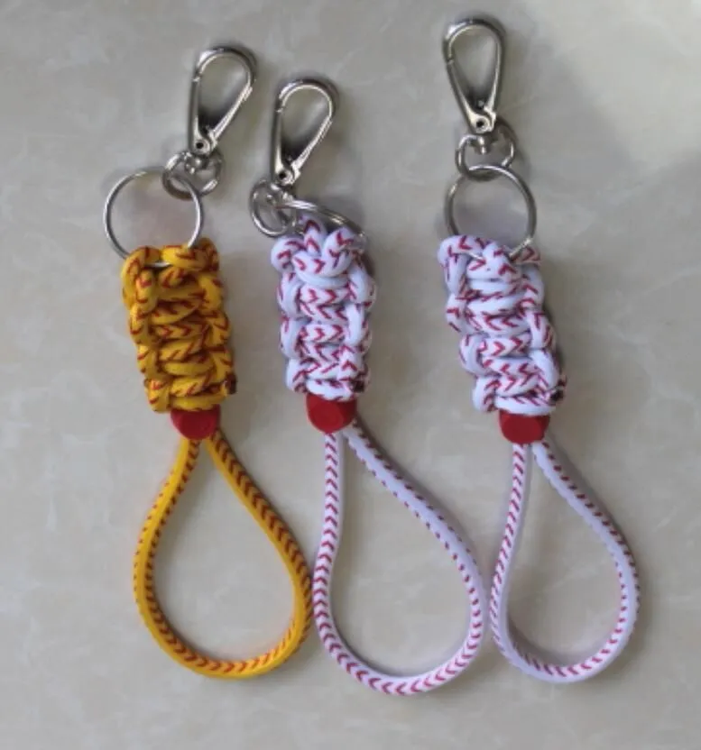 Titanium Sport Accessories rope keychain round chain baseball owal keychain rope lanyard necklace Keychain