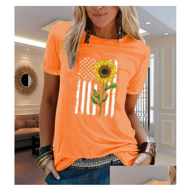 Women`S Plus Size T-Shirt Oc-Vip00010 Large Short Sleeve Summer Womens Flowers And Plants Pattern Cartoon Heart Top Personalized Cust Dhhvm