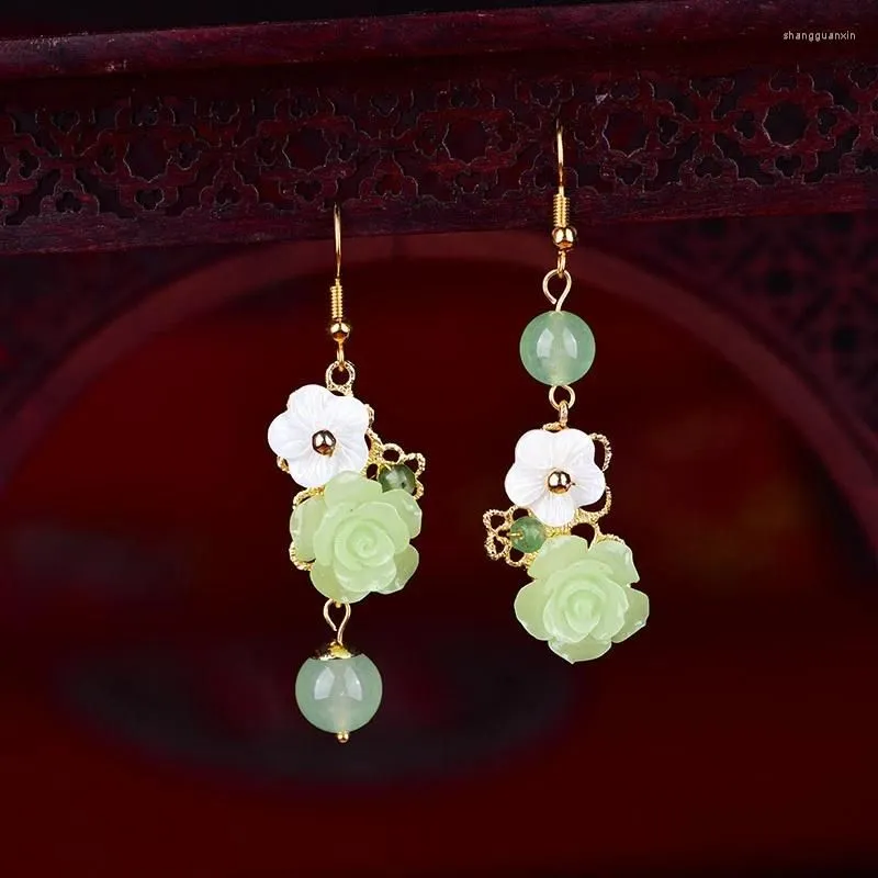 Dangle Earrings 1 Pair Personality Women`s Retro Jewelry Ear Hooks Hanfu Cheongsam Jewellery Accessories Girl Gift