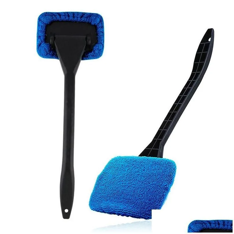 Brush Car Window Cleaning Tool Microfiber Windshield Cleaner Vehicle Home Washing Towel Windows Glass Wiper Dust Drop Delivery Automob