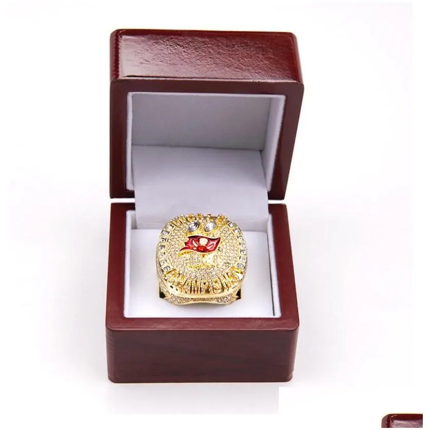 Three Stone Rings 2020-2021  Bay Buccanee Championship Ring Display Box Souvenir Fan Men Gift Wholesale size 8-14