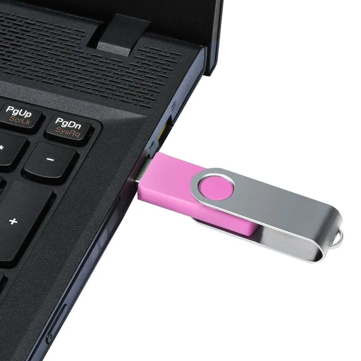 Usb Flash Drives Pink Metal Rotating 32Gb 2.0 Pen Drive Thumb Storage Enough Memory Stick For Pc Laptop Book Tablet Drop Delivery Comp