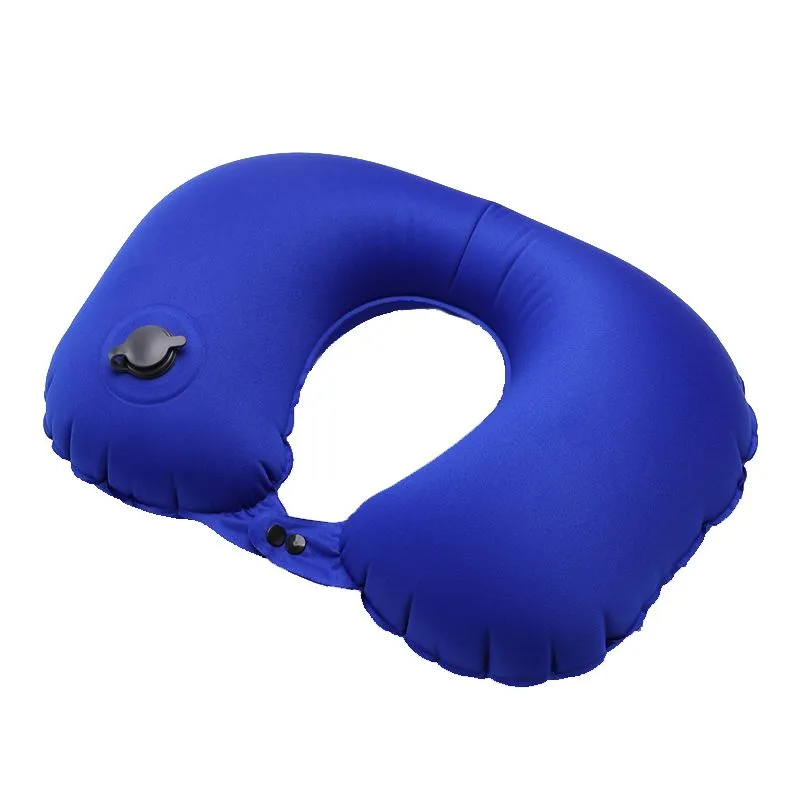 Auto Blow Type Inflatable U-shaped Pillow Office Home Portable Car Accessories for Travel