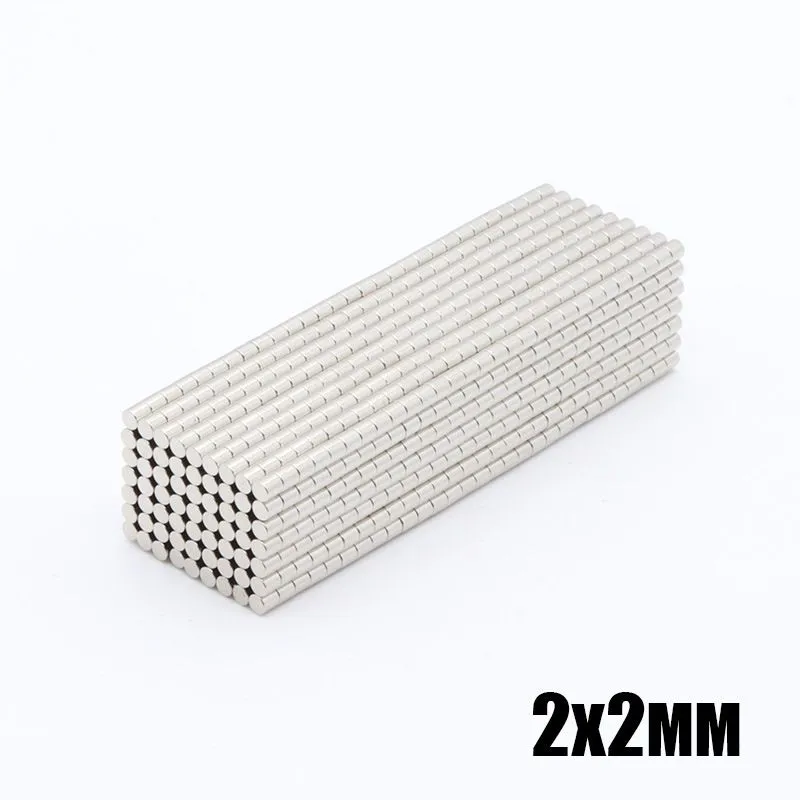 wholesale Wholesale - In Stock 500pcs Strong Round NdFeB Magnets Dia 2x2mm N35 Rare Earth Neodymium Permanent Craft/DIY Magnet