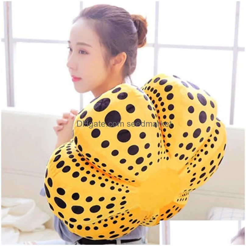 cushion/decorative pillow simple modern yayoi kusama wave point simulation pumpkin plush creative office lunch break stuffed toys