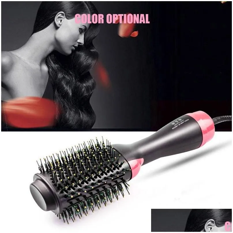 OneStep Hair Dryer Volumizer Salon Air Paddle Styling Brush Negative Ion Generator Straightener Curler1266865