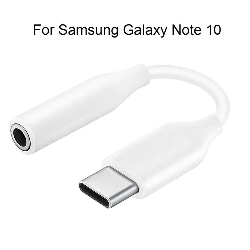 Earphone Adapter Aux Audio Cable Type c 3.1 to Jack Adaptor Cables For Samsung Galaxy Note 10 10 plus A80 A90 A60 OTG adapter