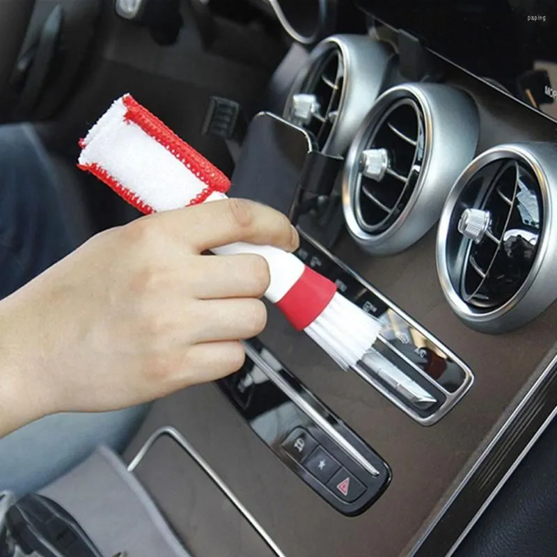 Car Sponge Air Conditioner Vent Brush Microfibre Grille Cleaner Auto Detailing Blinds Duster Car-styling Accessories