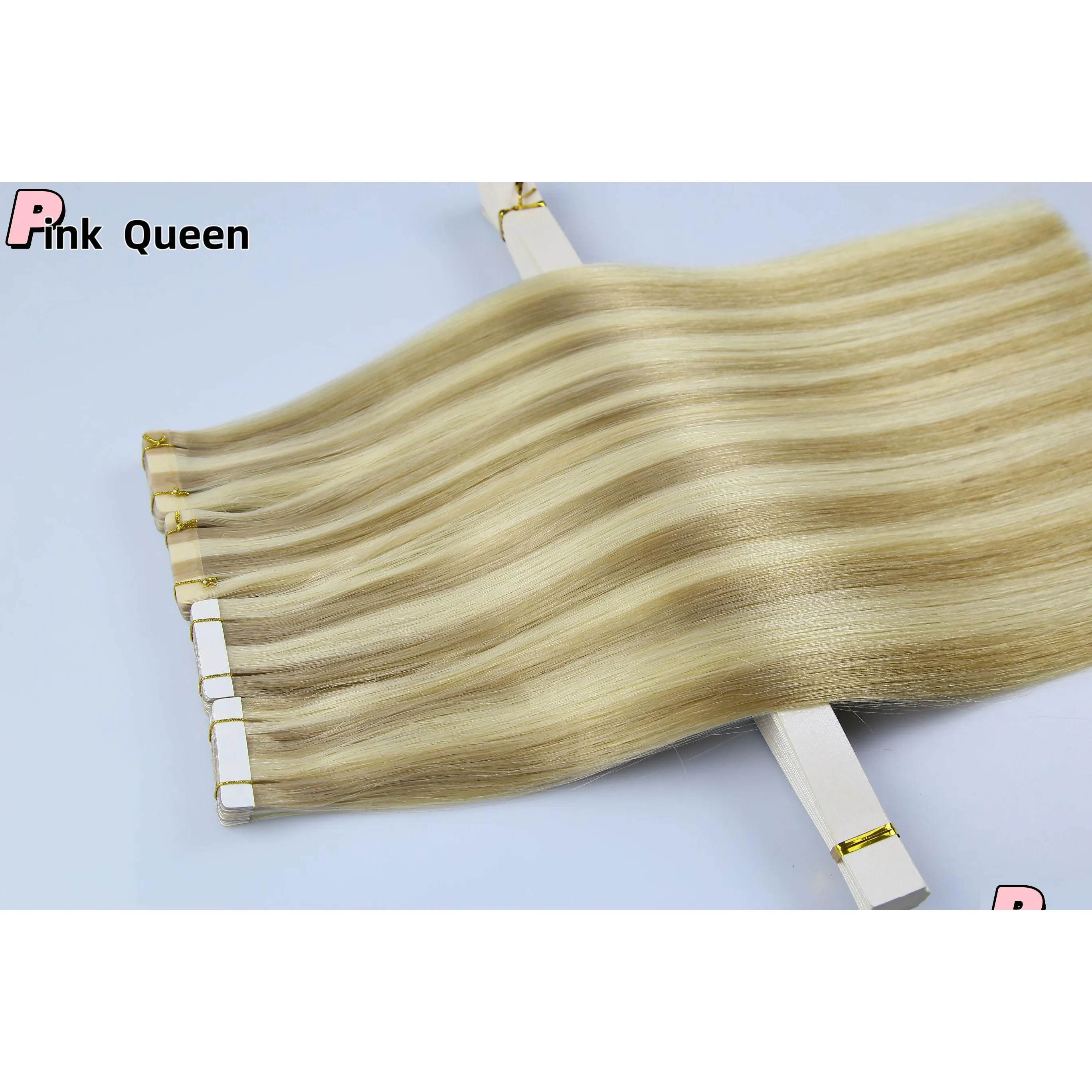 Human full hair film hair PU hair extensions natural traceless hair extensions Tape in Human hair European and American fashion