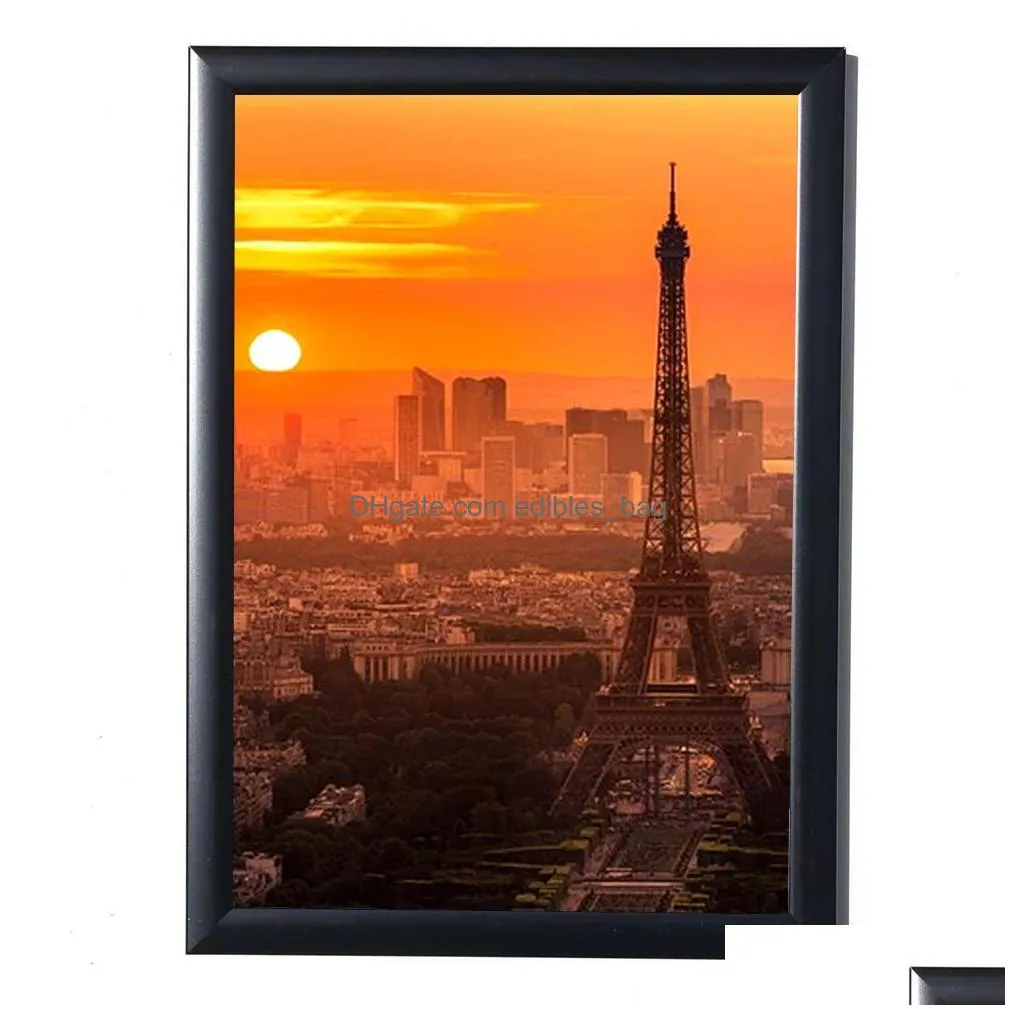 frame 21x29.7 cm black simulation wood table wall p o frame hardboard back with glass for a4 p os picture certificates album decor
