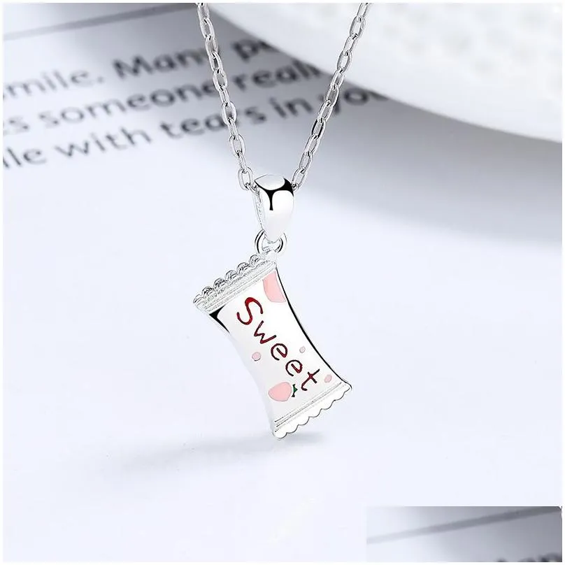 Pendant Necklaces Lead Nickel 100% 925 Sterling Sier Necklace Sweet Candy Baby Jewelry For Child Children Kid Drop Delivery Pendants Dh8Fu