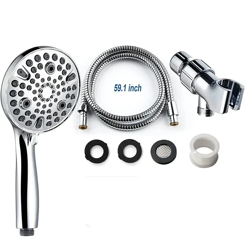 Sets 10mode High Pressure Handheld Shower Head with  Cleaning Sprayer Water Saving Bathroom Showerhead with Hose, Holder