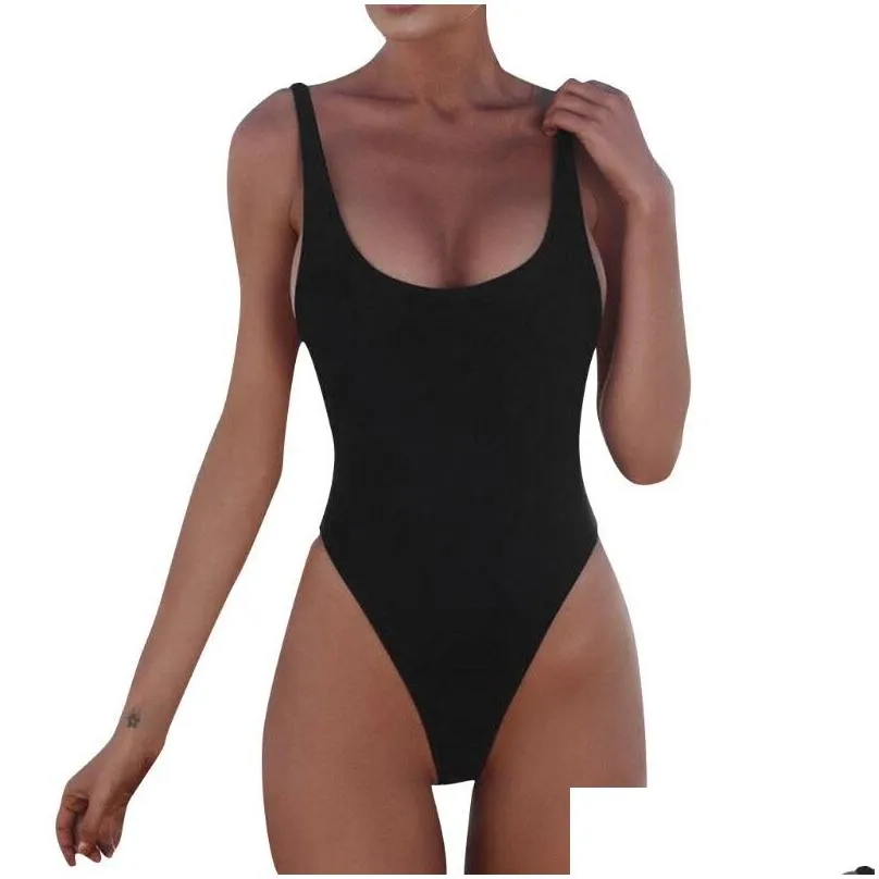 Women`S Swimwear Womens Swimming Suit Y Bikini Swimsuit Pad Costume Backless One Piece Monokini Swimwear10 Drop Delivery Apparel Clot Dhudu