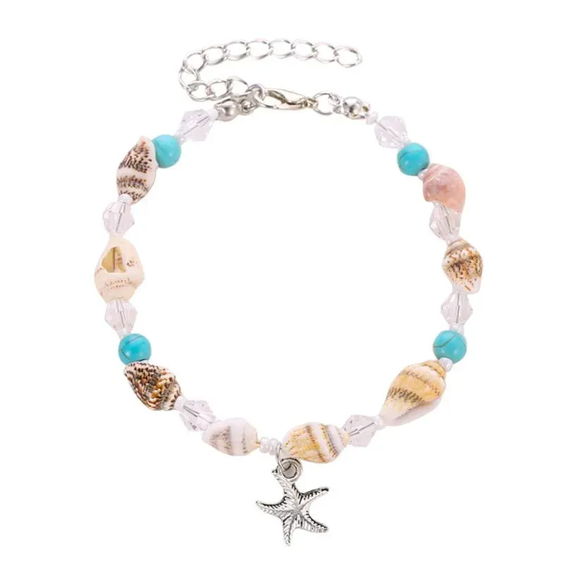 Anklets Bohemia Natural Shell For Women Foot Jewelry Beach Flower Barefoot Bracelet Ankle On Leg Chians Strap Accessories