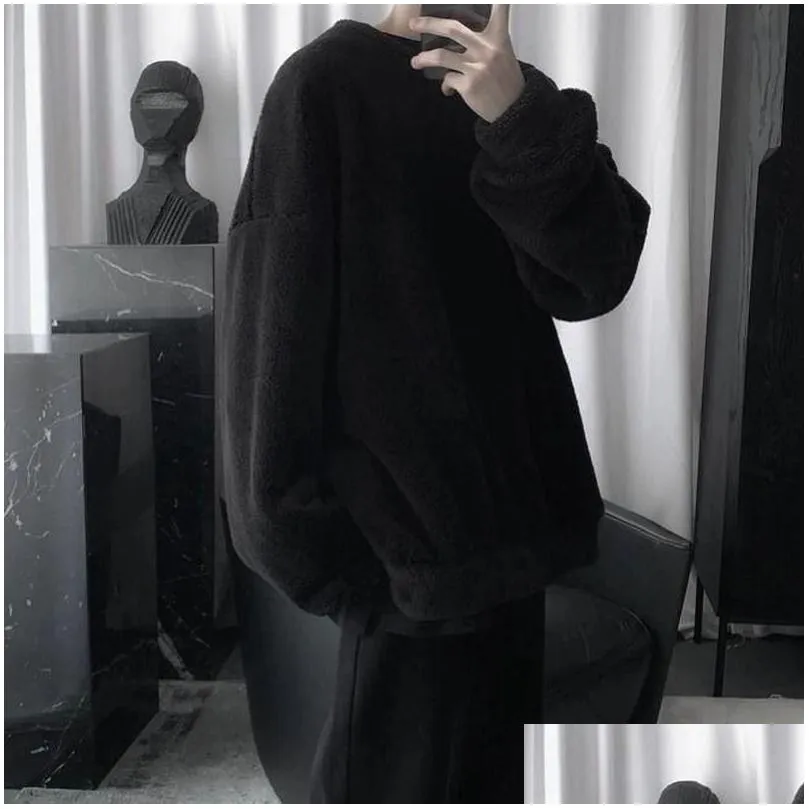 Men`S Hoodies & Sweatshirts Mens E-Baihui Winter Sherpa Teddy Fleece Fluffy Plovers Plus Size Warm Tops Streetwear Drop Delivery Appa Dhtnx