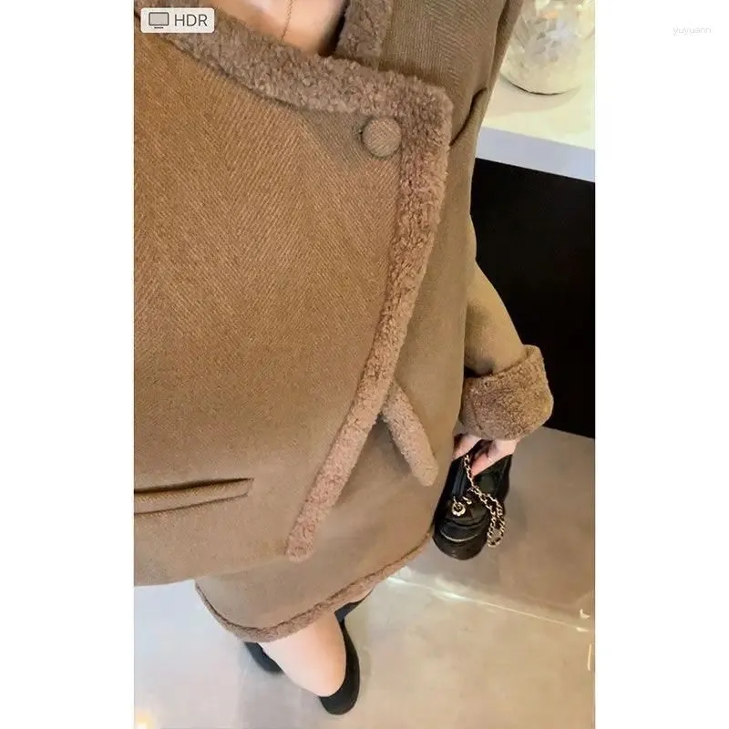 Two Piece Dress Korean Style Small Fragrance Wind Design Suit For Women Autumn And Winter Thickened Stylish Jacket High-Waisted Skirt