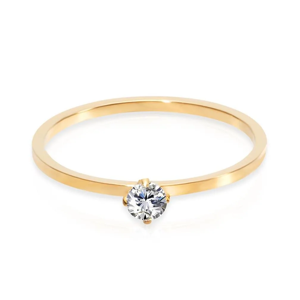 Band Rings Luxury Design Diamond Sier Gold Ring Minimalism 1Mm Titanium Thin Finger Women Girls Wedding Drop Delivery Jewelry Dhsof