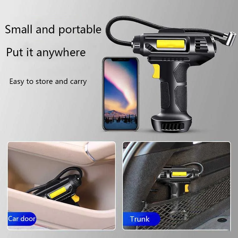 Car Air Compressor Portable Electric Car Tire Inflator Pump Wireless Electric Air Pump Car Bike Motorcycle Pump tire inflator