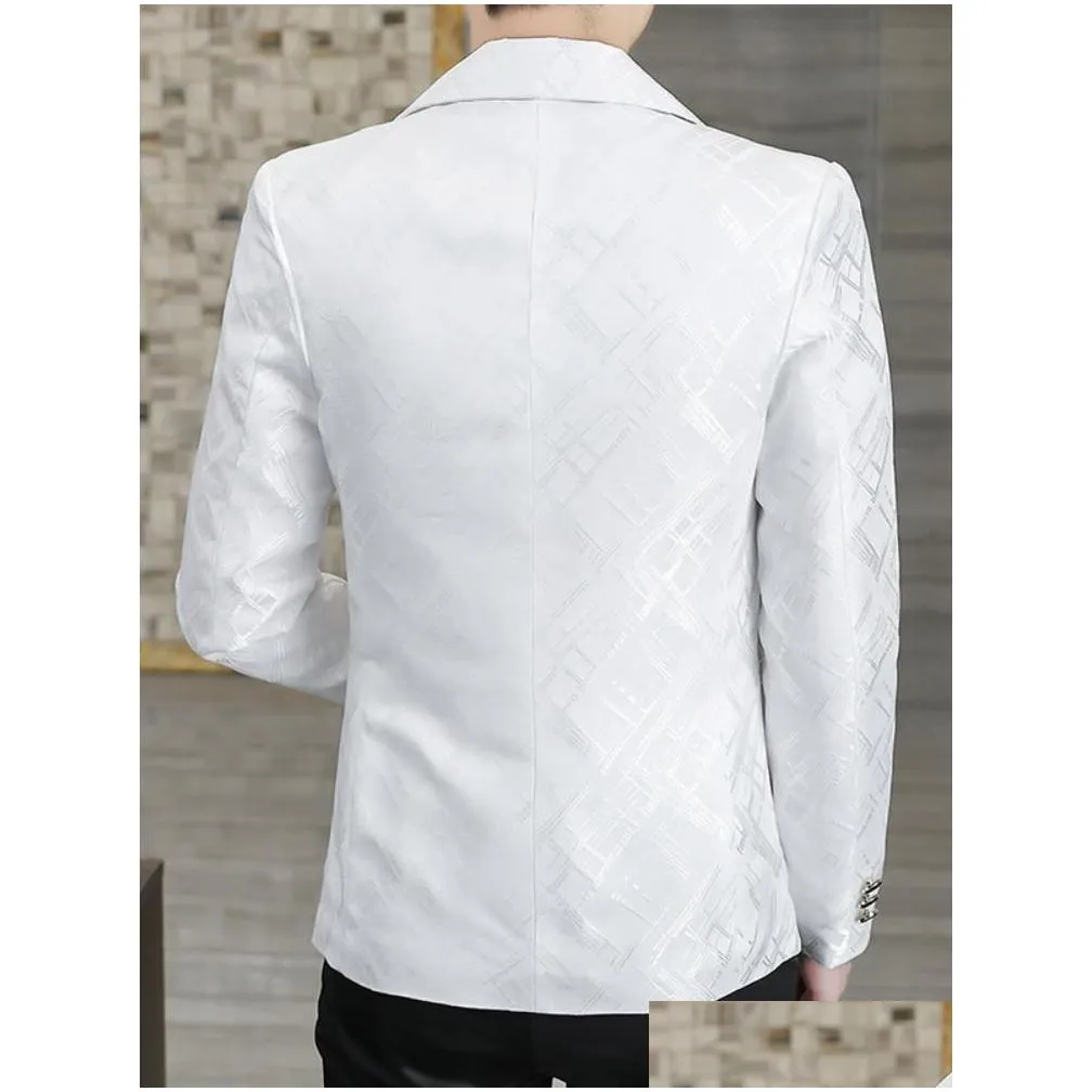 Men`S Suits & Blazers Mens Clothing Fashion Spring High Quality Leisure Business Suit Male Printing Casual Jacket Plus Size 4Xl Drop Dhchs