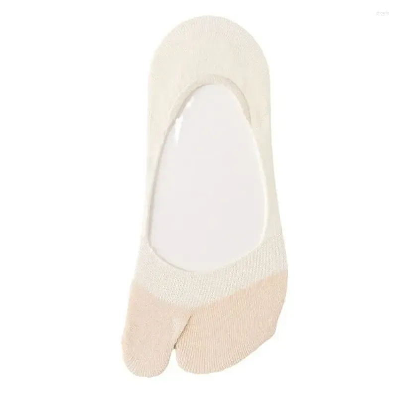 Women Socks Mesh Flip Flops Simple Shallow Soft Split Toe Boat Elastic Invisible Finger Hosiery Student