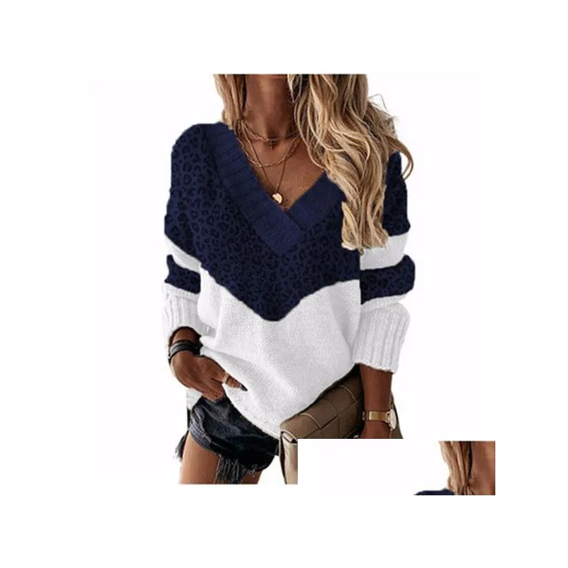 Women`S Sweaters 20 Colors Womens Ladies Y Sweater Women V-Neck Lace Plover Long Sleeve Solid White Jumper Warm Winter Autumn Drop De Dhbet