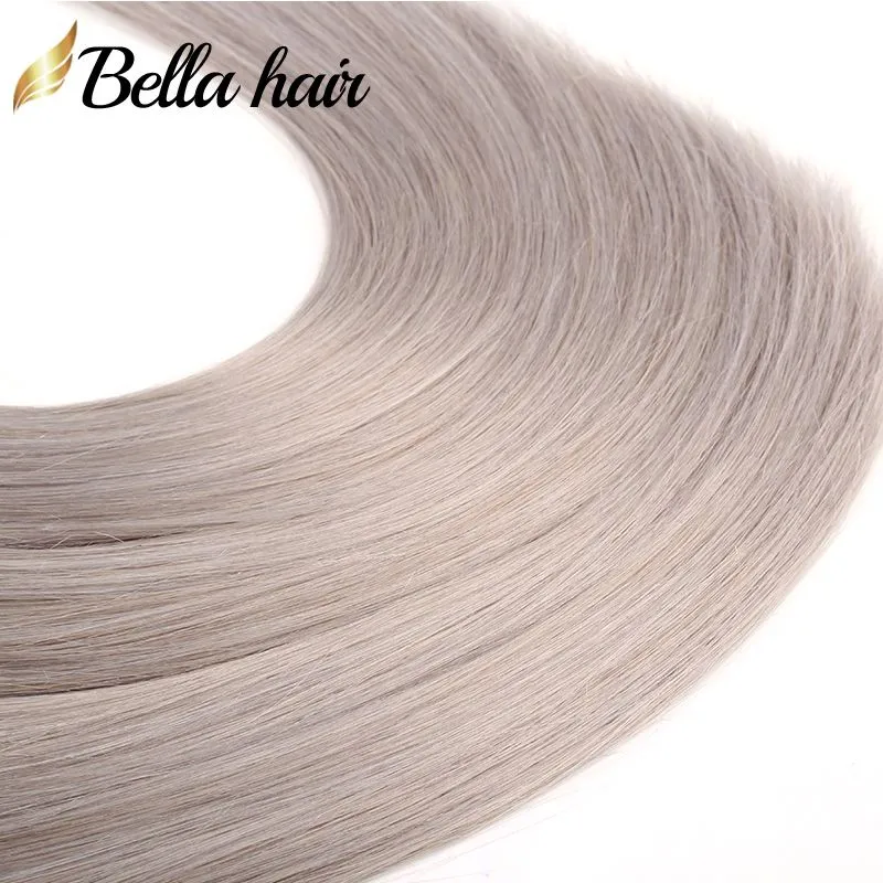 Wefts Grey Human Hair Bundles Brazilian 100% Unprocessed Remy Hair Ombre Soft Body Weaves 3/4 Bundle Virgin Healthy Extensions for