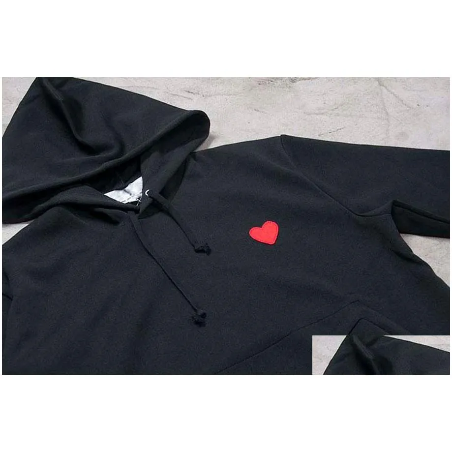 2023 Men`s Hoodies Sweatshirts Hooded Play Sweatshirt Commes Cardigan Des Small Red Heart Hoodie Garcons Standard and Fleece Casual