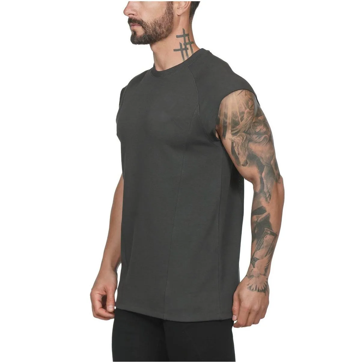 Men`S T-Shirts Designer Shirts Men Sleeveless Cotton Mticolors Quick Dry Slim Fit New Summer Urban Wind Short Sleeve Drop Delivery App Dh9Rk