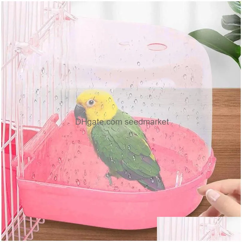 other bird supplies pet bath box canary budgerigar hanging cockatiel lovebirds cage accessories birds parrot house shower