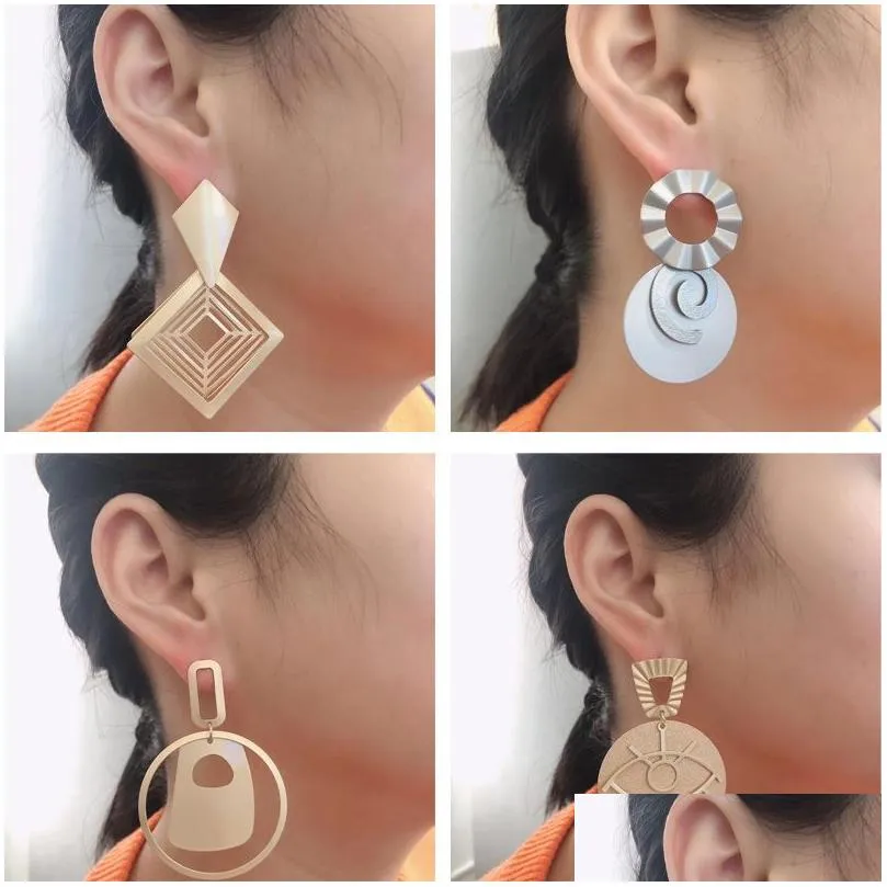 Hoop & Huggie Isang 2021 Fashion Sier Gold Earrings American European Womens Statement Earring Jewelry Gifts Ie0527 Drop Delivery Dhep8