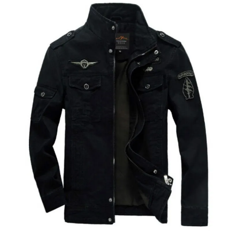 Men Army jackets plus size 6XL outerwear embroidery mens jacket