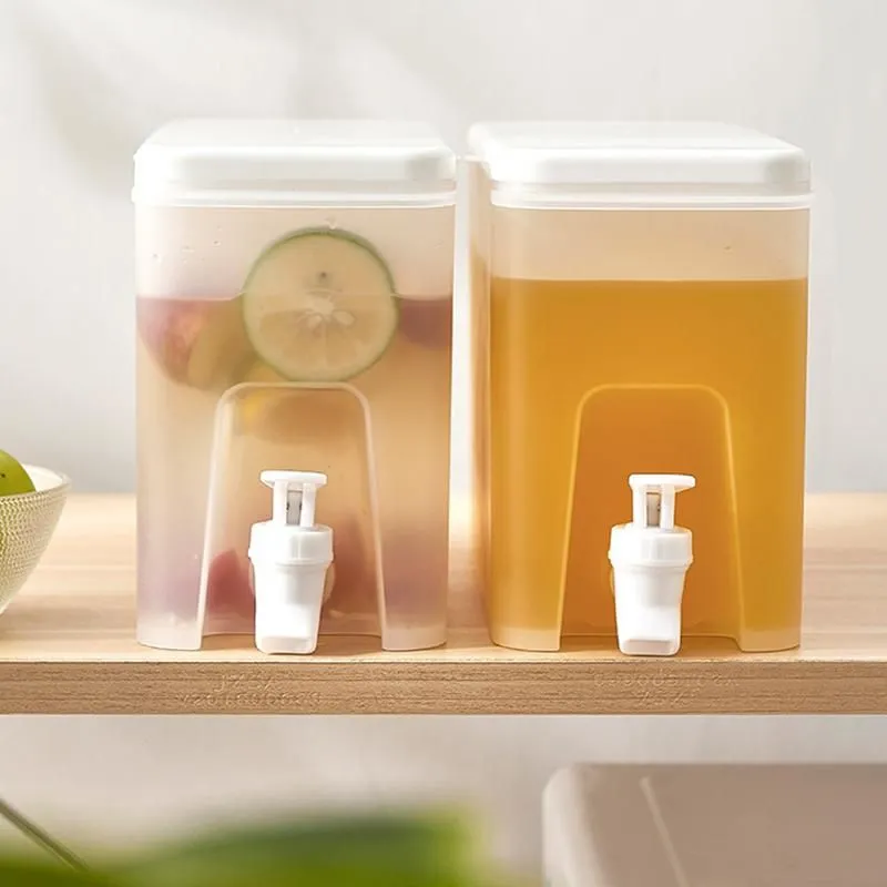 Organization 3.5L Ice Water Dispenser Cold Kettle with Faucet Refrigerator Fruit Teapot Lemon Bottle Kettle Summer Soak Fridge Storage