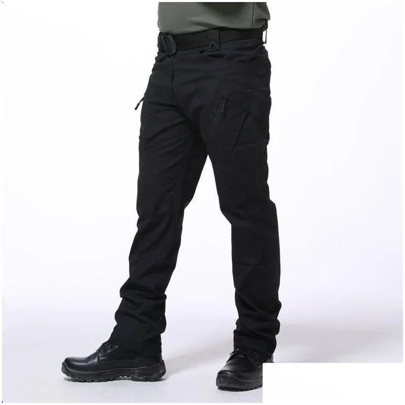 Men`S Pants Waterproof Tactical Men Trousers Mti-Pockets Training Combat Army Work Uniforms Mens Streetwear Drop Delivery Apparel Clo Dh7Bj