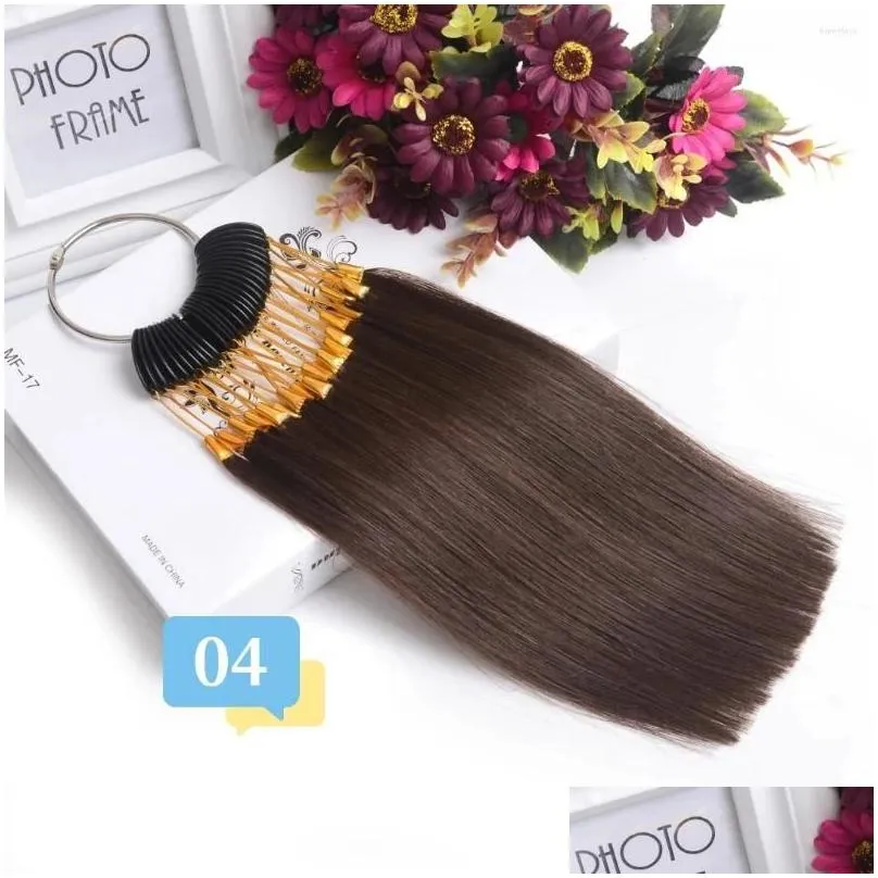 Stand Human Hair Swatch Rings Dye Colors Salon Wig Accessories For Hairdressers Color Ring Extension