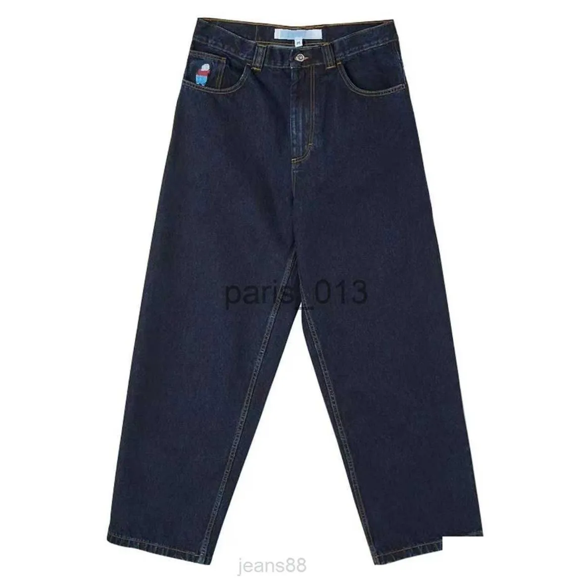 Men`s Jeans Big Boy Jeans Designer Skater Wide Leg Loose Denim Casual Pantsdhfw Favourite Fashion Rushed New Arrivals x0911