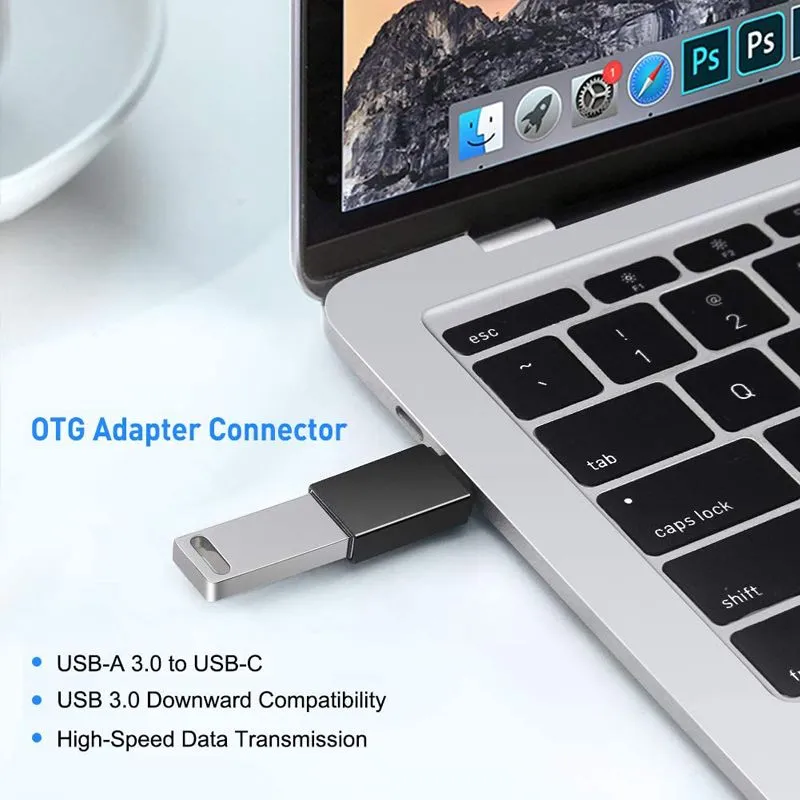 Type C to USB Adapter OTG Converter Type-C Male Conversion USB-A Female Connector for Smartphones Tablets Laptop Keyboard