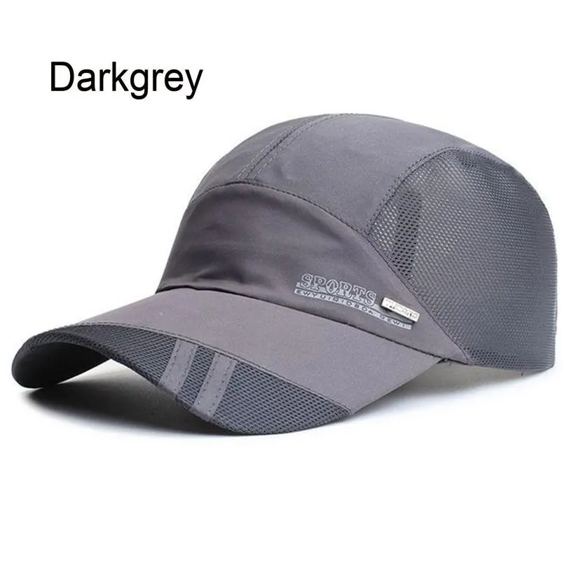 Ball Caps Dry Running Baseball Summer Mesh 8 Colors Gorras Hat Cap Visor Mens Sport Cool Fashion 2022 Quick Outdoor New Drop Delivery Dhgxr