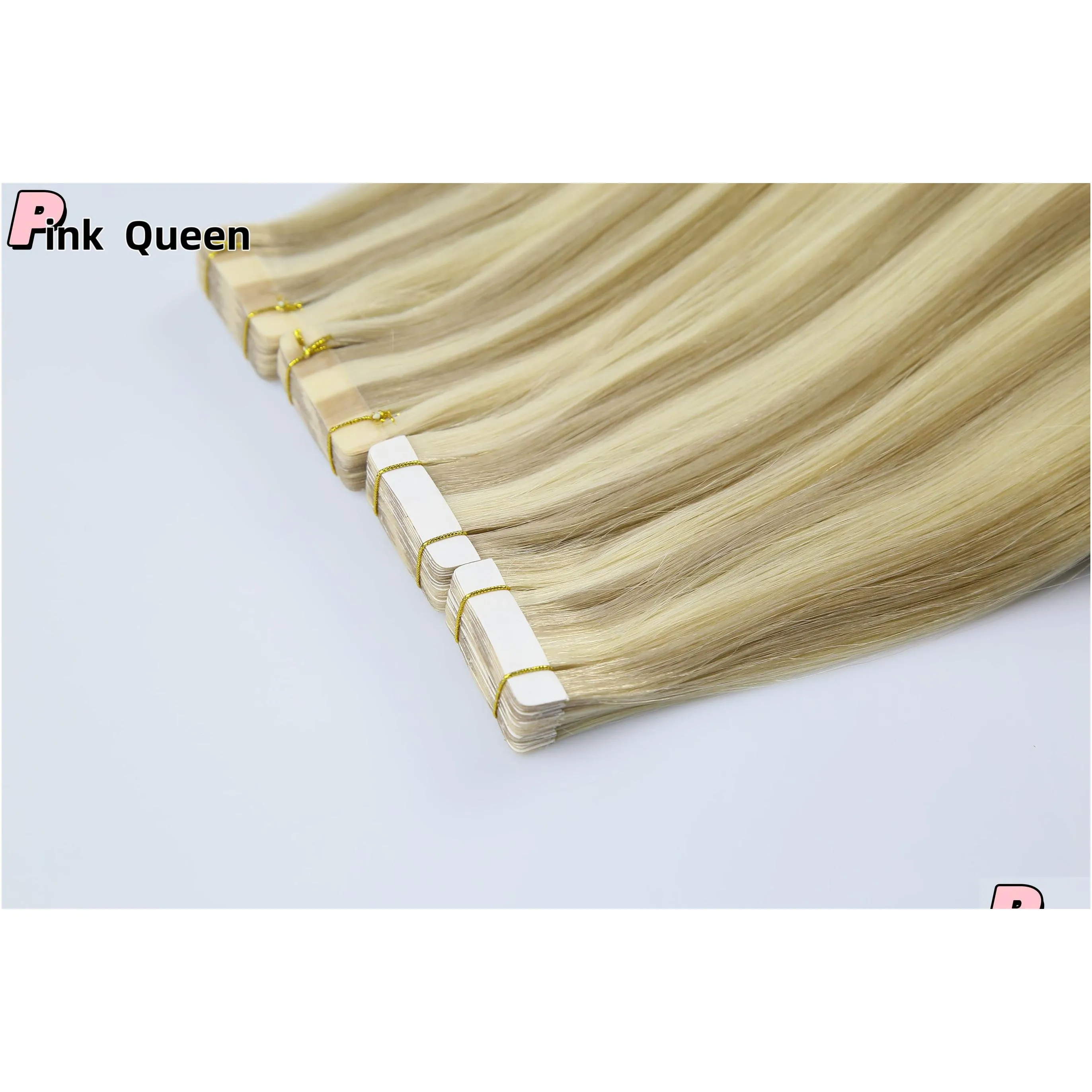 Human full hair film hair PU hair extensions natural traceless hair extensions Tape in Human hair European and American fashion