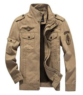 Men Army jackets plus size 6XL outerwear embroidery mens jacket