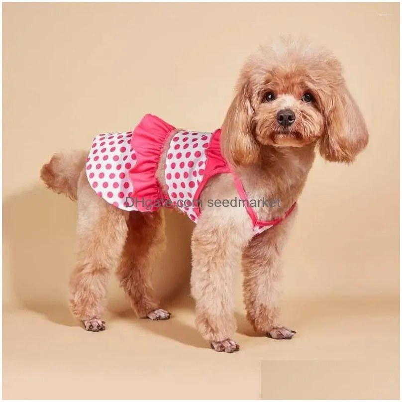 dog apparel swimsuit colorful polka dot pet set for small dogs comfortable beachwear tank top bikini dress cats cute
