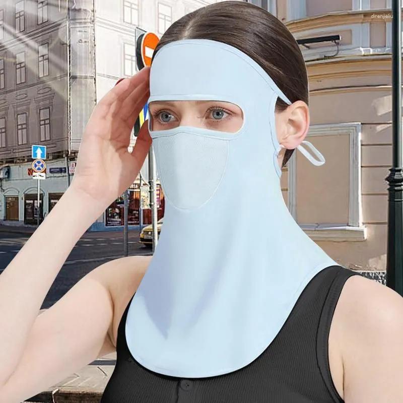 Cycling Caps Balaclavas Face Masque UPF 50 Ice Silk Sun Cooling Full Head Cover UV Protective Neck Gaiters Breathable