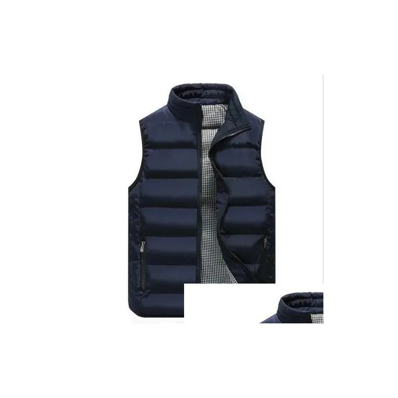 Men`S Vests Mens Fashion Men Vest Winter Body Warmer Sleeveless Waistcoat Shooting Fishing Jacket Tank Top Streetwear Drop Delivery Ap Dh4Ph